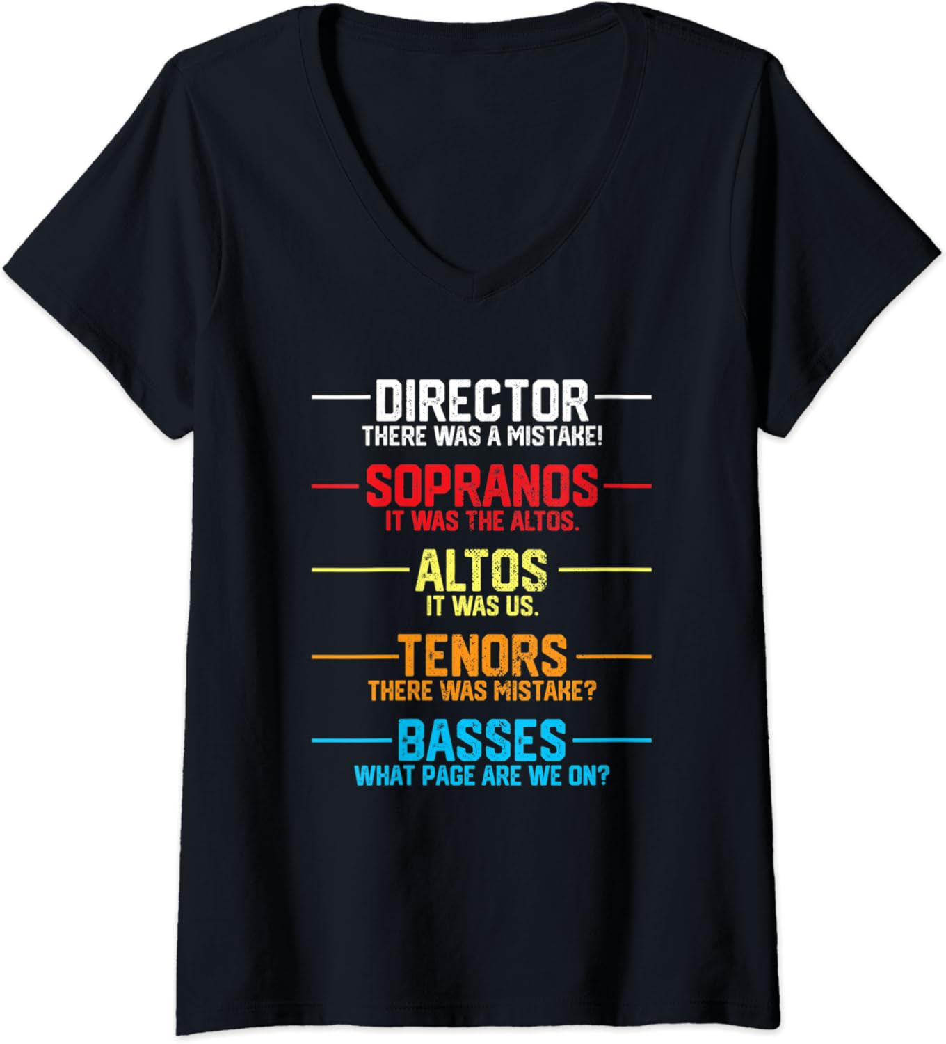 Womens Music Choir Members Gift For Musician Director Funny VNeck T